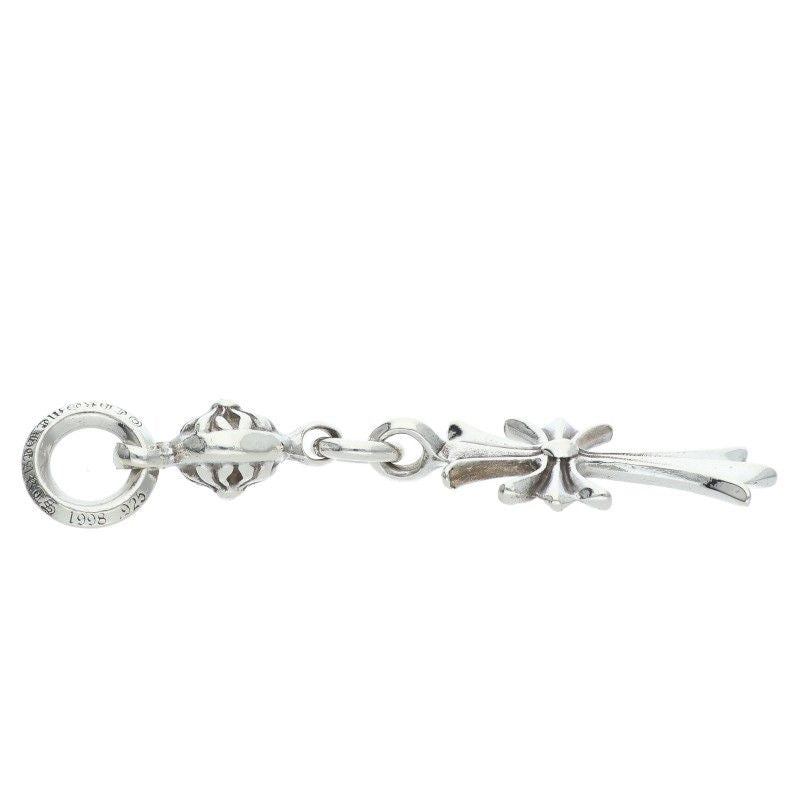 Chrome Hearts Tny CH Crs 1 Ball Tiny CH Cross Silver Necklace Top — view 4