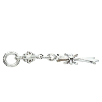 Chrome Hearts Tny CH Crs 1 Ball Tiny CH Cross Silver Necklace Top — view 4