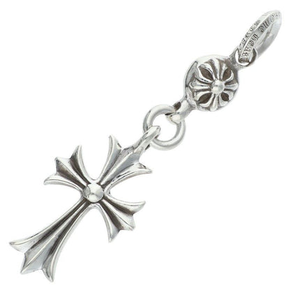 Chrome Hearts Tny CH Crs 1 Ball Tiny CH Cross Silver Necklace Top — view 2