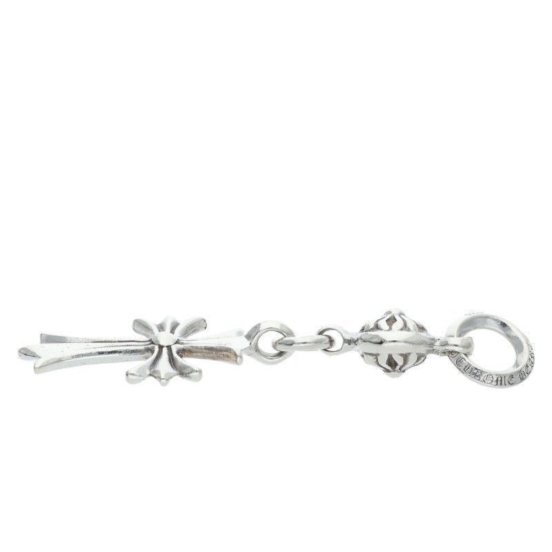 Chrome Hearts Tny CH Crs 1 Ball Tiny CH Cross Silver Necklace Top — view 5