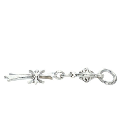 Chrome Hearts Tny CH Crs 1 Ball Tiny CH Cross Silver Necklace Top — view 5