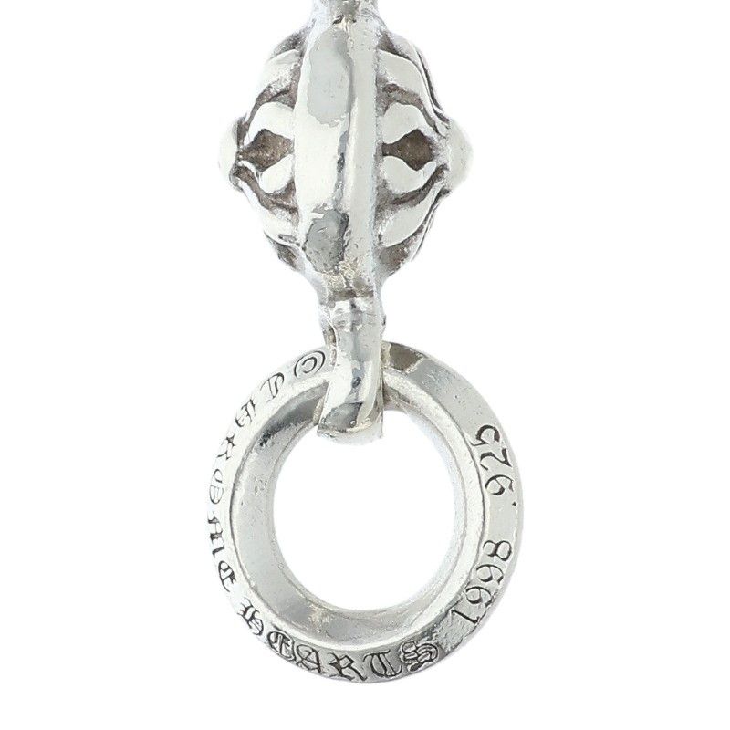 Chrome Hearts Tny CH Crs 1 Ball Tiny CH Cross Silver Necklace Top — view 3