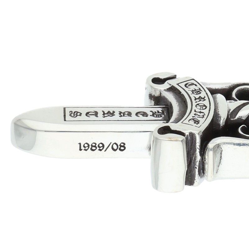 Chrome Hearts Double Dagger Pendant Silver Necklace — view 4
