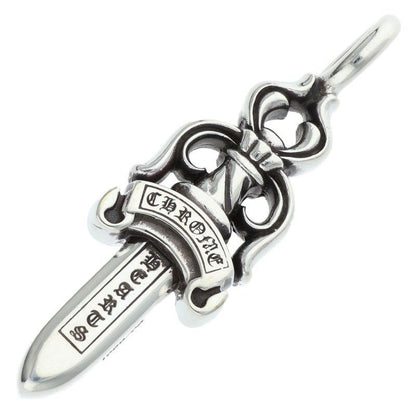 Chrome Hearts Double Dagger Pendant Silver Necklace