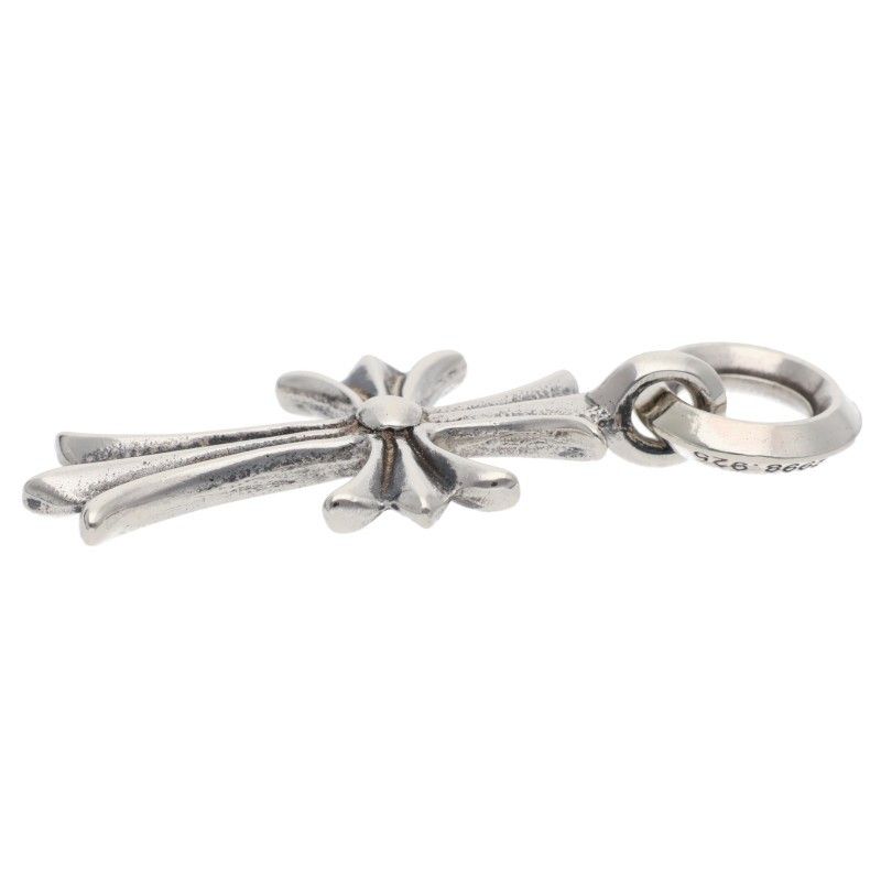 Chrome Hearts Tiny CH Cross Charm Silver Necklace Top — view 5