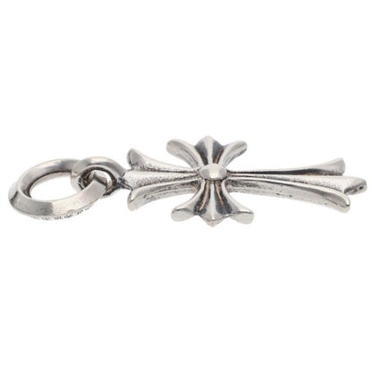 Chrome Hearts Tiny CH Cross Charm Silver Necklace Top — view 4