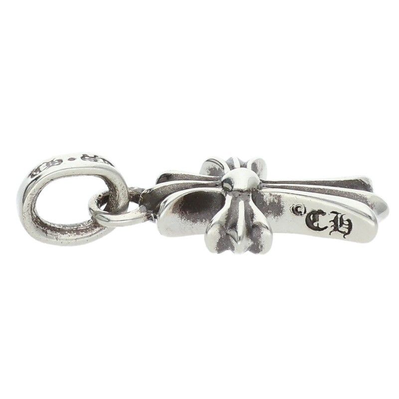 Chrome Hearts Crs Baby Fat P Dmnd Fat Pave Diamond Charm Silver Necklace Top — view 3