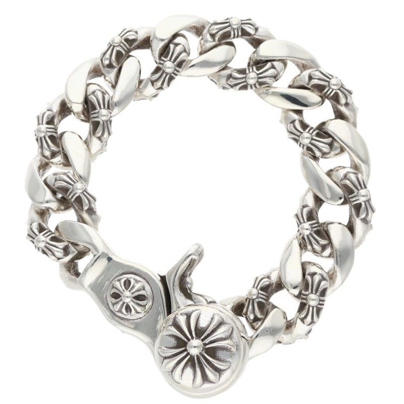 Chrome Hearts Fncy Chn Lnk Fancy Link Clip Silver Bracelet