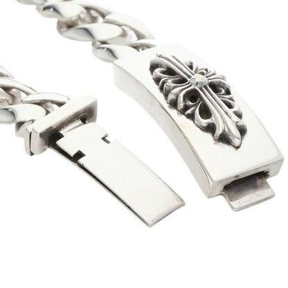 Chrome Hearts ID Floral Crs Cross ID Classic Silver Bracelet — view 4