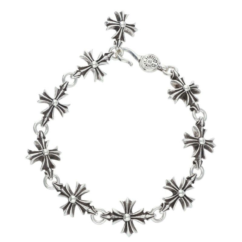 Chrome Hearts CO CH Plus Cutout Silver Bracelet