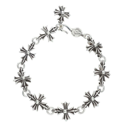 Chrome Hearts CO CH Plus Cutout Silver Bracelet
