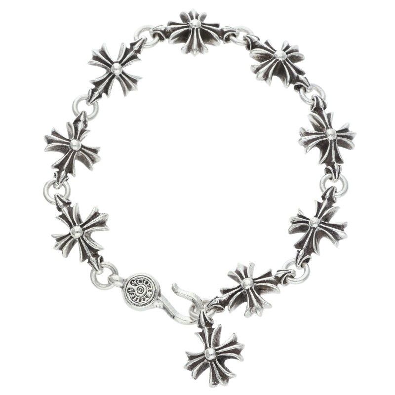 Chrome Hearts CO CH Plus Cutout Silver Bracelet — view 2