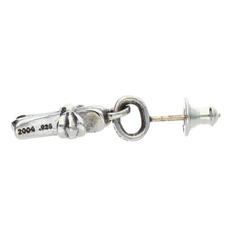Chrome Hearts Bby Pprchn Baby Fat Drop Silver Earrings — view 4