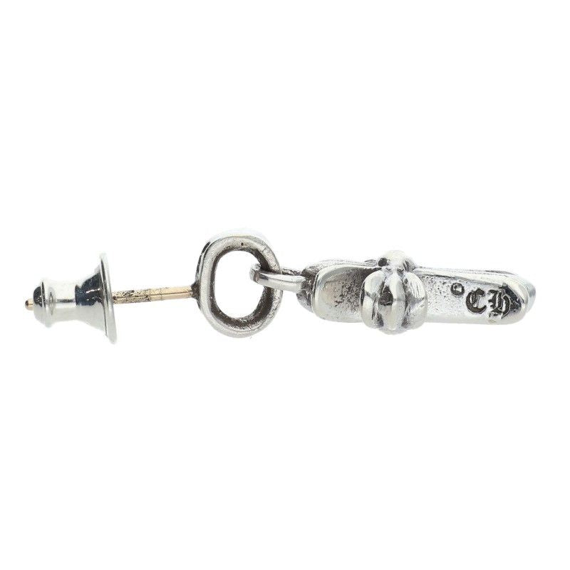 Chrome Hearts Bby Pprchn Baby Fat Drop Silver Earrings — view 3