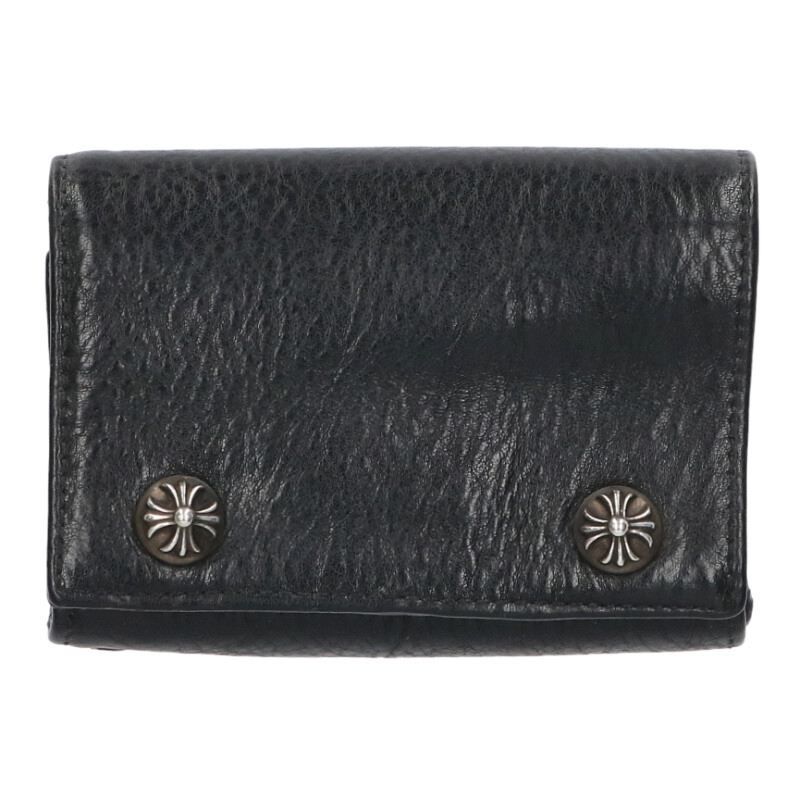 Chrome Hearts Cross Button Leather Wallet