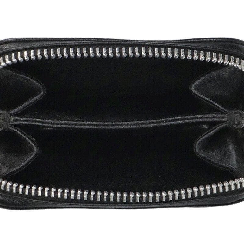 Chrome Hearts Coin Case Daga Round Zip Leather — view 3