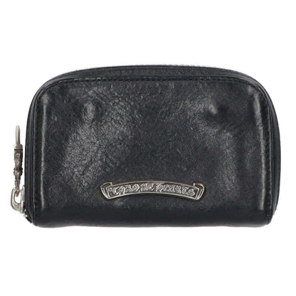 Chrome Hearts Coin Case Daga Round Zip Leather