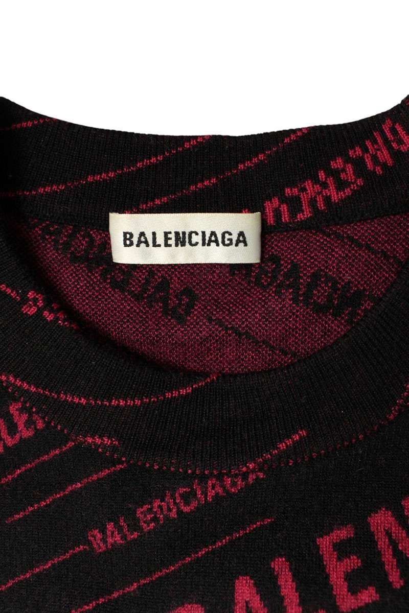Balenciaga Diagonal Logo Knit Sweater — view 3