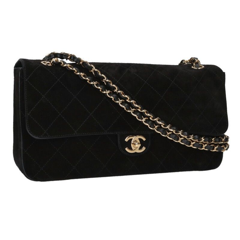 Chanel Suede Calfskin Maxi Chain Shoulder Bag