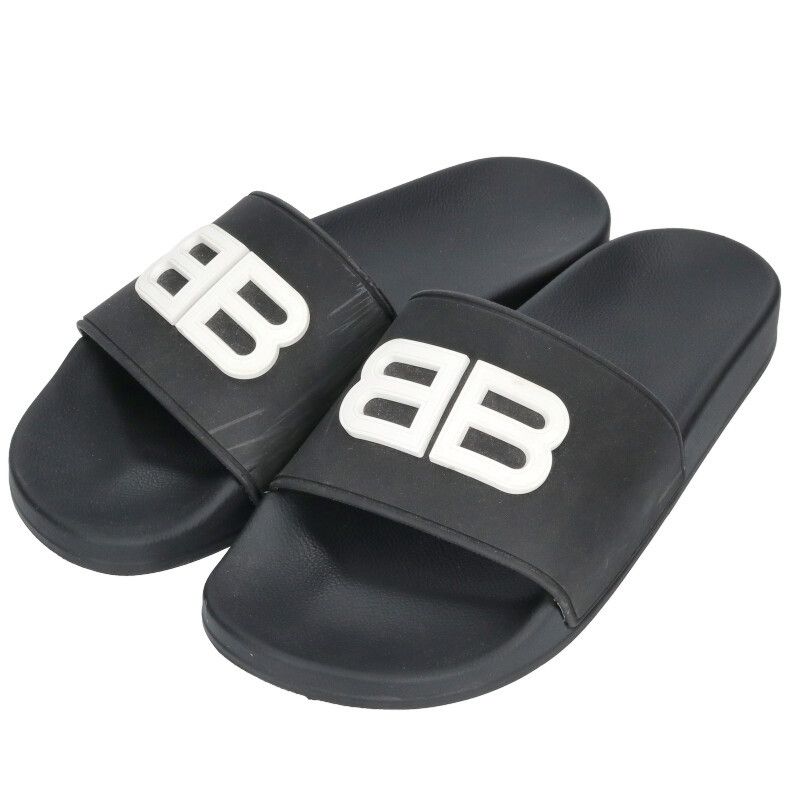 Balenciaga Pool BB Logo Lava Sandals
