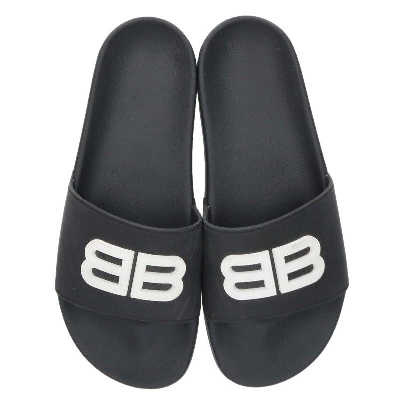 Balenciaga Pool BB Logo Lava Sandals — view 4