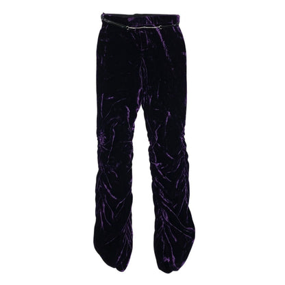 Gucci Kept Horsebit Velour Pants Gathered