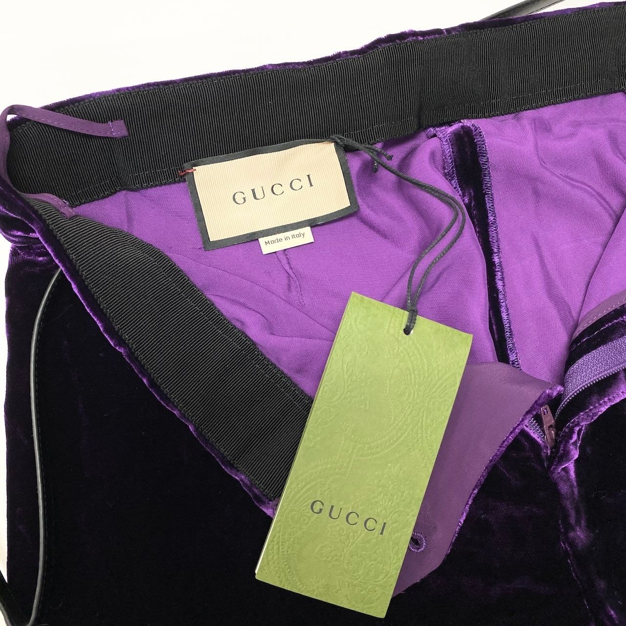 Gucci Kept Horsebit Velour Pants Gathered — view 6