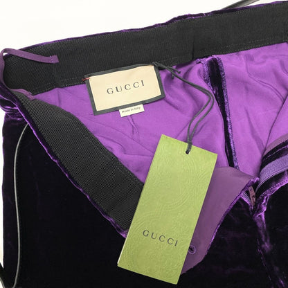 Gucci Kept Horsebit Velour Pants Gathered — view 6