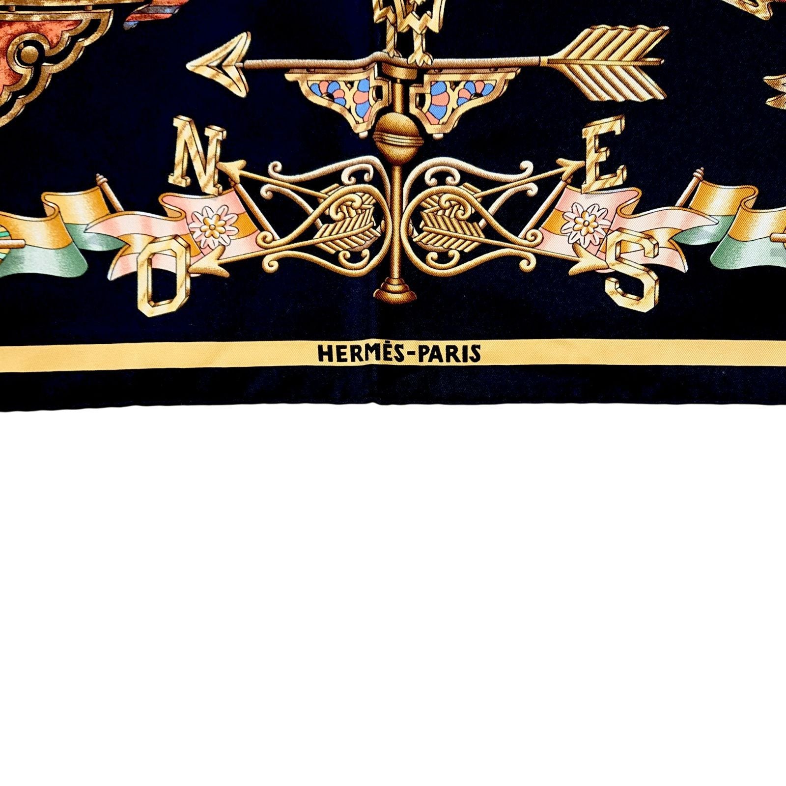 Hermes Carre 90 les Girouettes Weathervane Silk Scarf — view 6