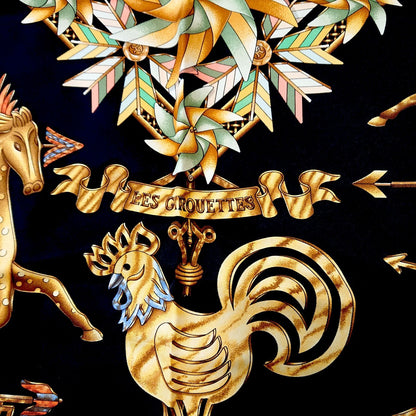 Hermes Carre 90 les Girouettes Weathervane Silk Scarf — view 7