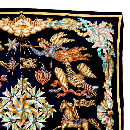 Hermes Carre 90 les Girouettes Weathervane Silk Scarf — view 5