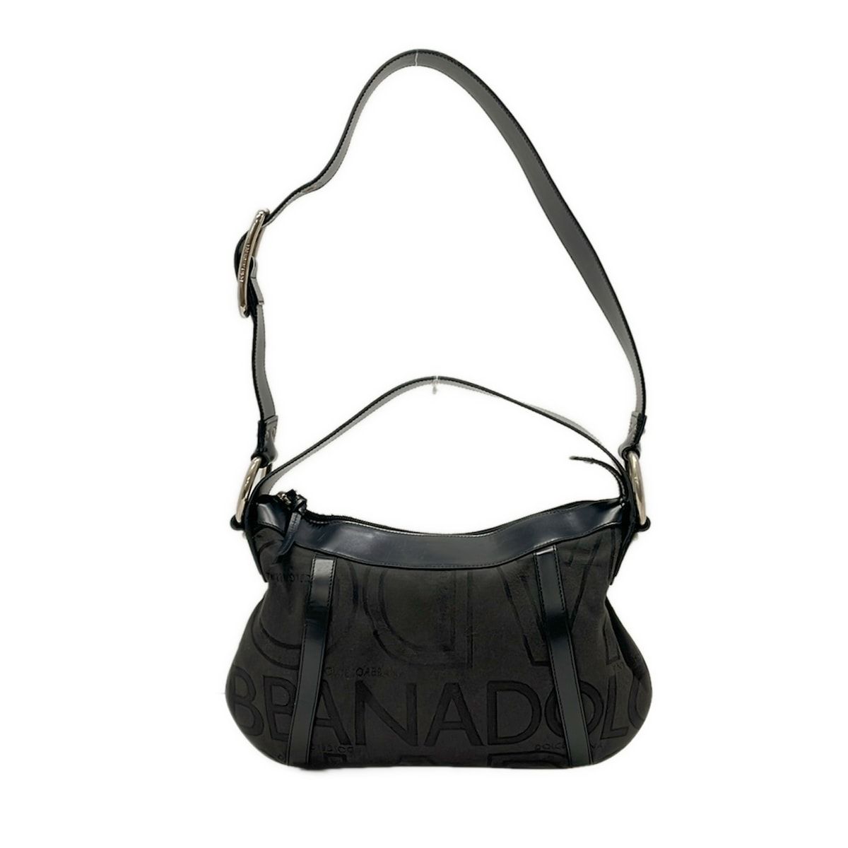 Dolce & Gabbana Shoulder Bag Black Da Ninebrown Linen Leather