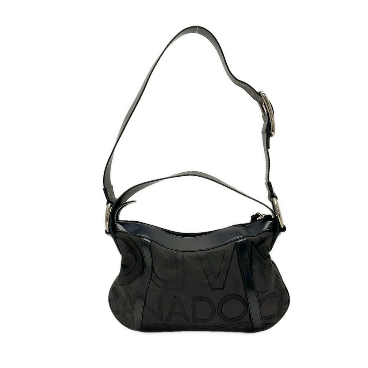 Dolce & Gabbana Shoulder Bag Black Da Ninebrown Linen Leather — view 3
