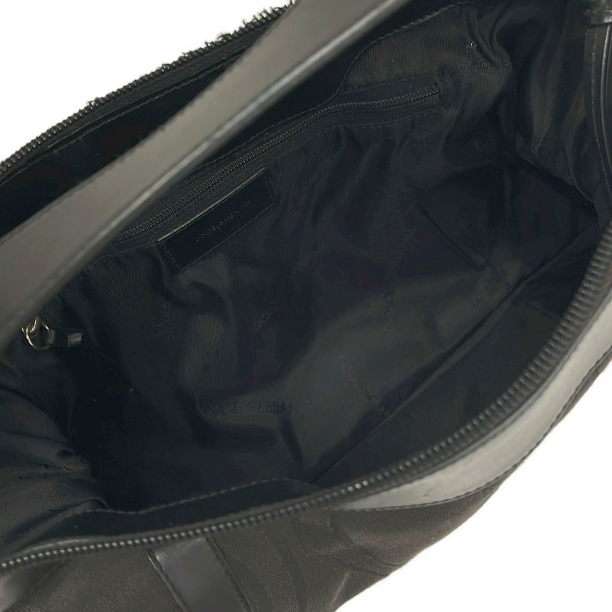 Dolce & Gabbana Shoulder Bag Black Da Ninebrown Linen Leather — view 7