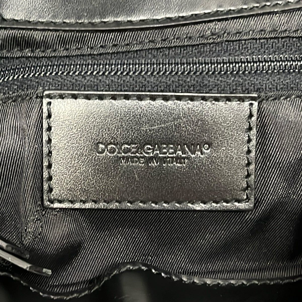 Dolce & Gabbana Shoulder Bag Black Da Ninebrown Linen Leather — view 8