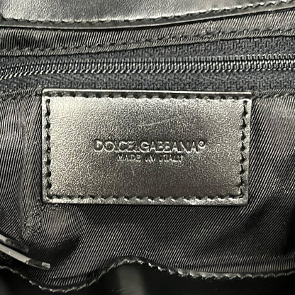Dolce & Gabbana Shoulder Bag Black Da Ninebrown Linen Leather — view 8