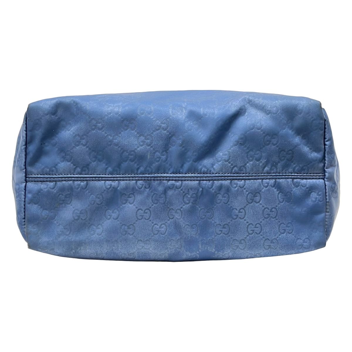 Gucci Tote GG Pattern Blue Brown Leather — view 5