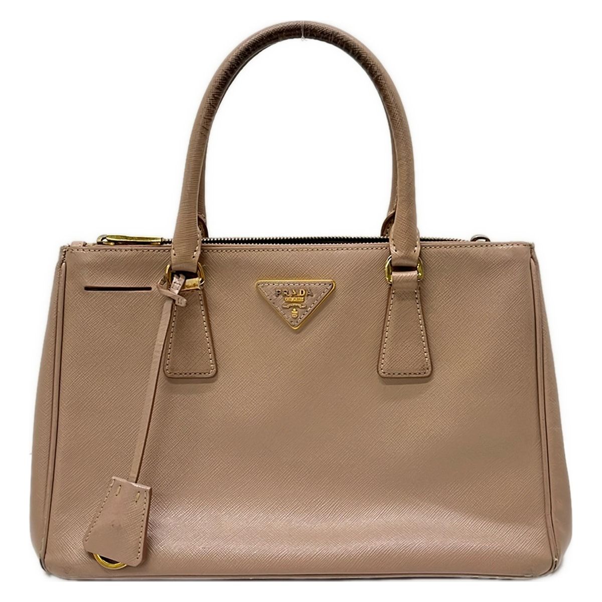 Prada Handbag Galleria Pink Beige 2-Way