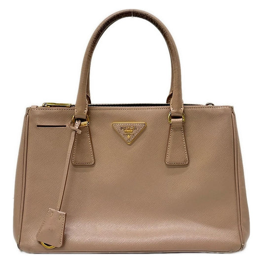 Prada Handbag Galleria Pink Beige 2-Way