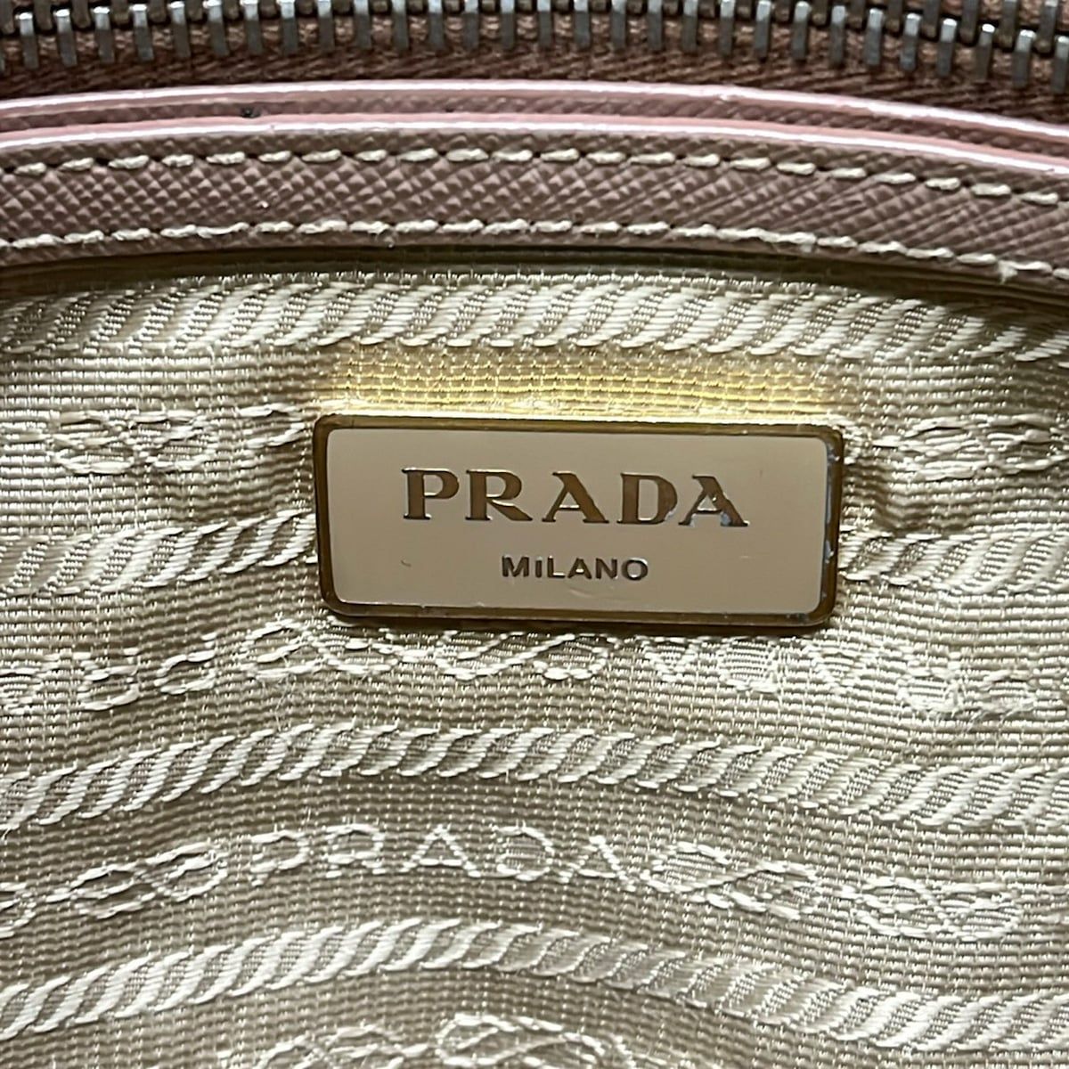 Prada Handbag Galleria Pink Beige 2-Way — view 9