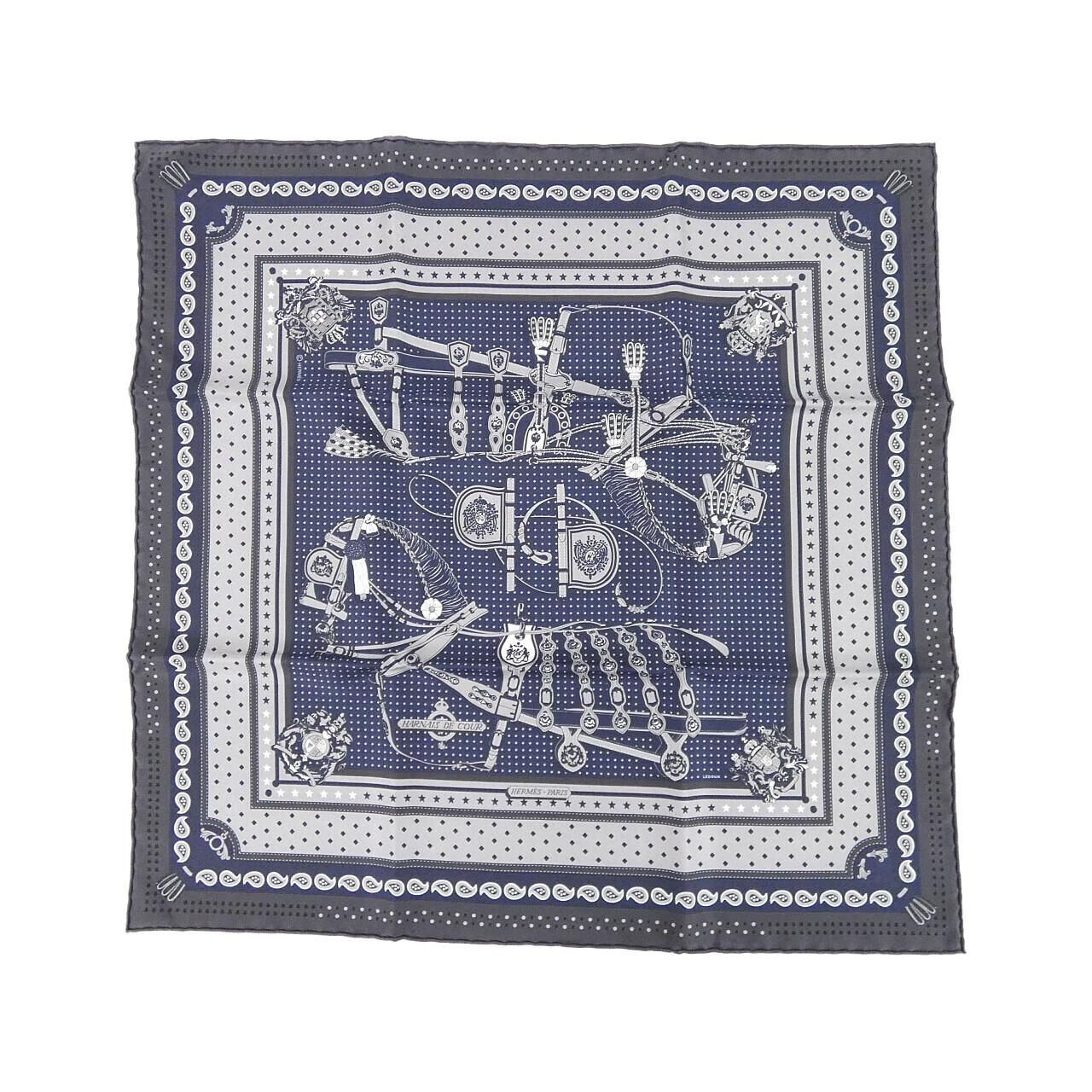 Hermes Bandana Scarf Gray