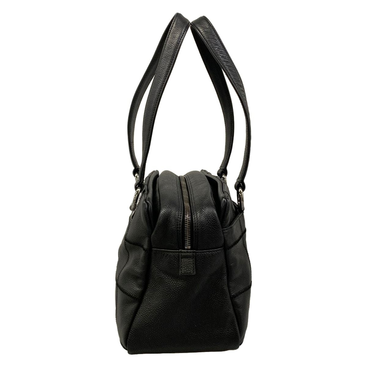 Chanel Shoulder Bag Black Silver — view 4