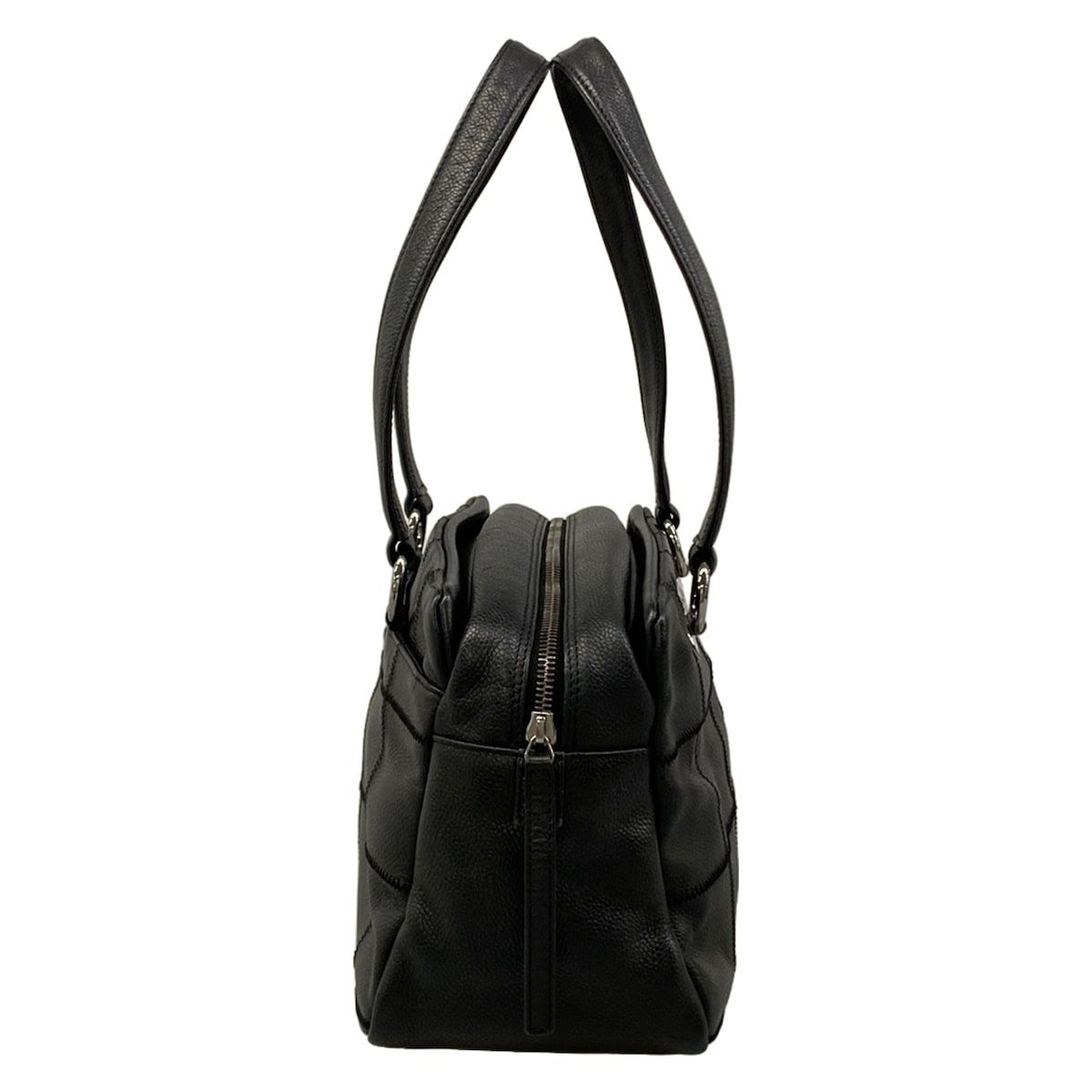 Chanel Shoulder Bag Black Silver — view 2