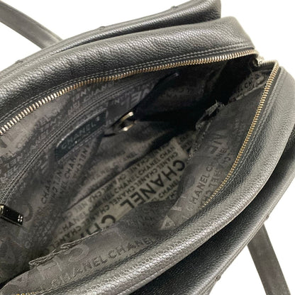 Chanel Shoulder Bag Black Silver — view 7