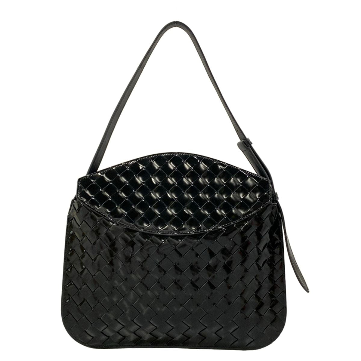 Bottega Veneta Shoulder Bag Black Leather