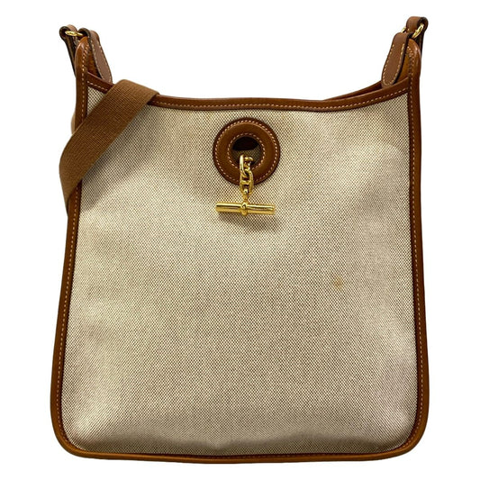 Hermes Shoulder Bag PM Beige Brown Gold Leather