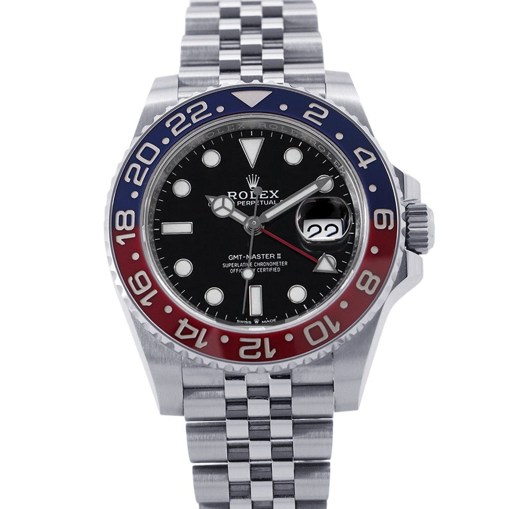Rolex GMT Master 2 Date Roulette Watch Black Dial