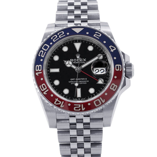 Rolex GMT Master 2 Date Roulette Watch Black Dial
