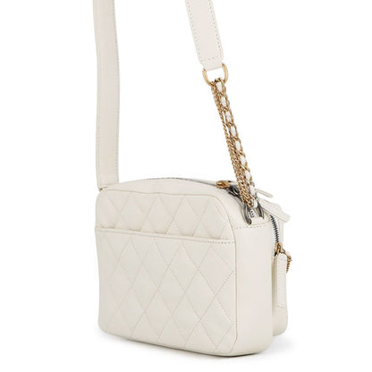 Chanel Shoulder Bag Small CC Logo Quilted Lambskin White — view 2