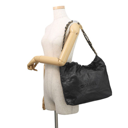 Chanel Handbag 22 Quilted Small Caviar Leather Black — view 4